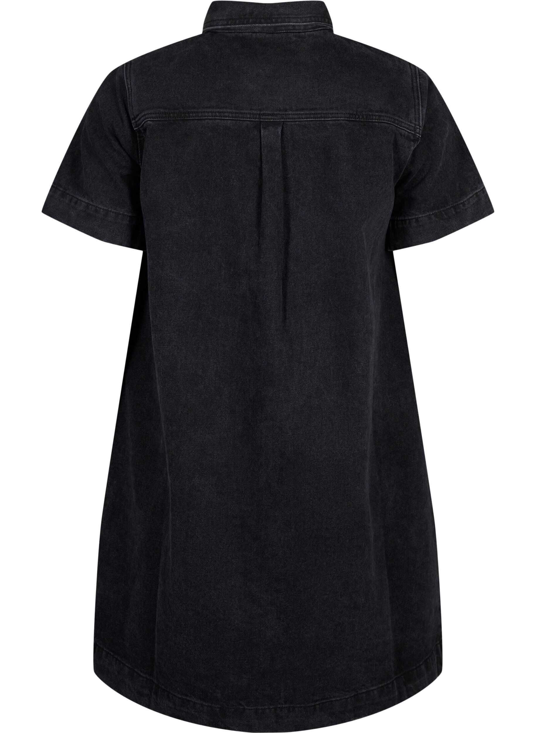 Zizzi Pitk&auml; farkkupaita lyhyill&auml; hihoilla, Grey Washed, Packshot image number 1