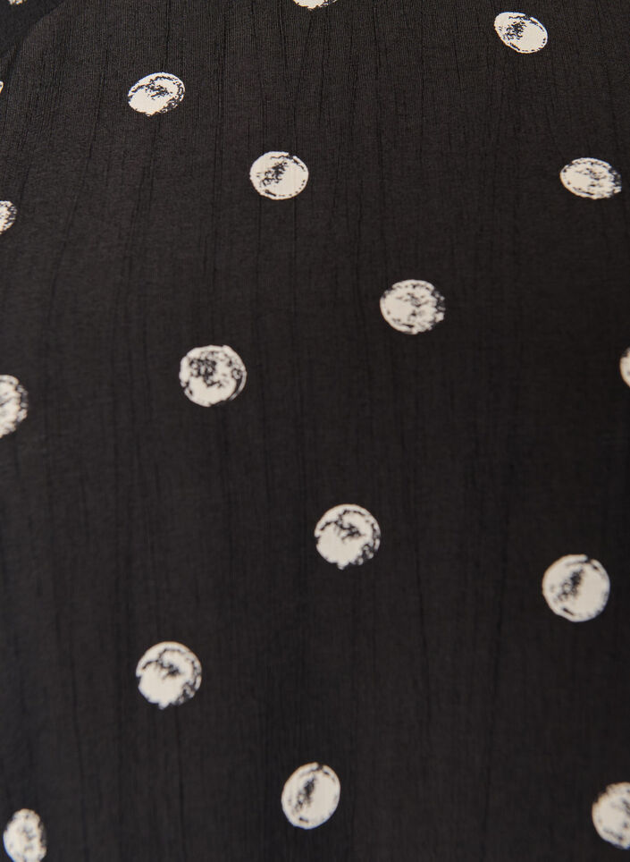 Lyhyt viskoosimekko pallohihoilla, Musta, Packshot