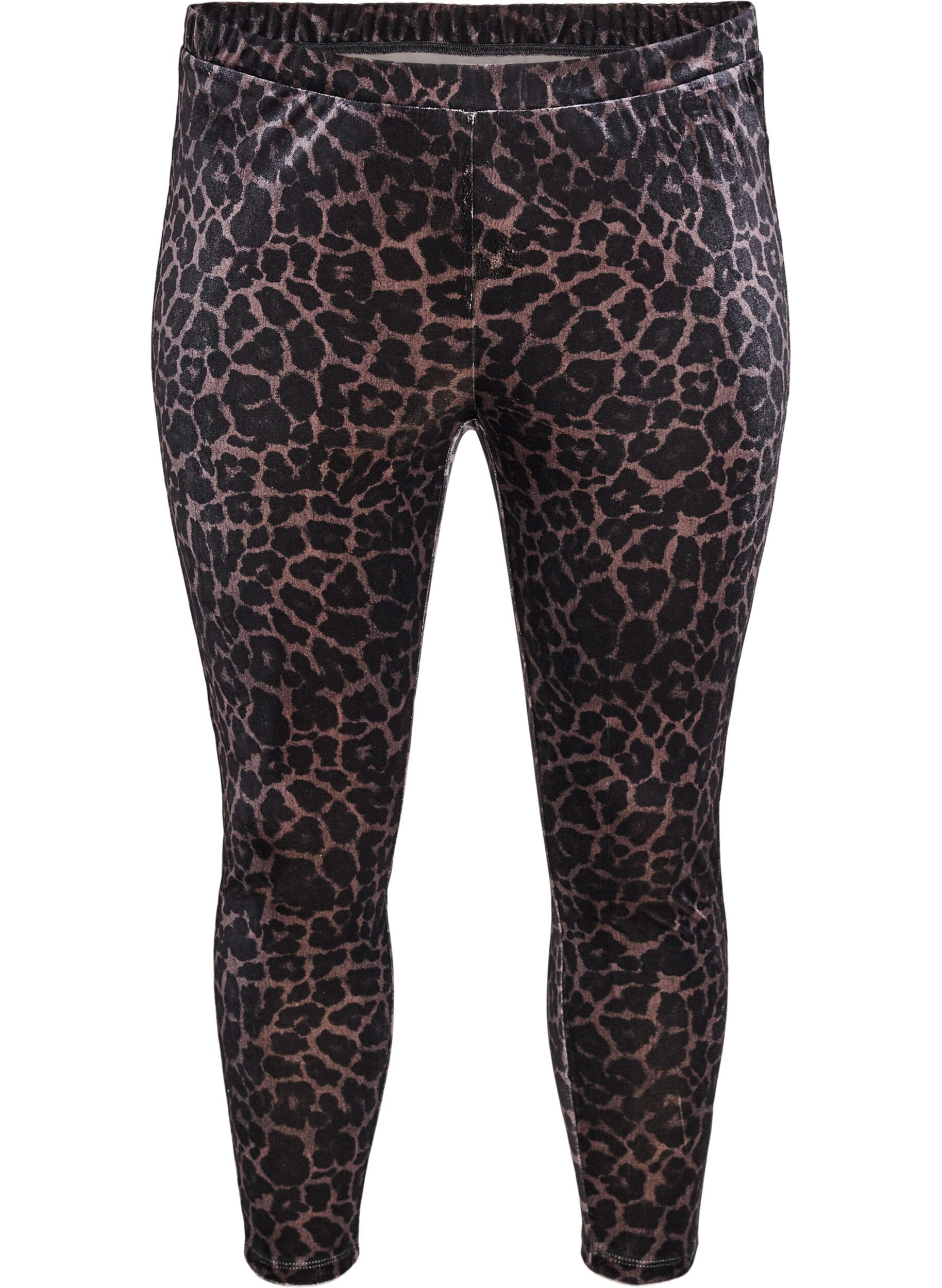 Leopardikuviolliset velourleggingsit