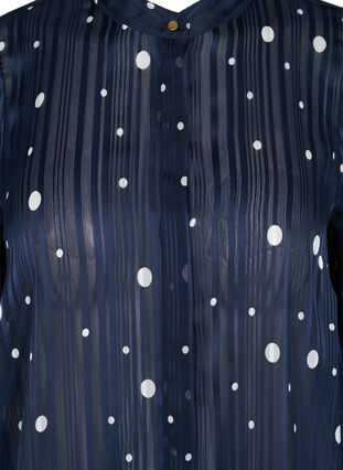 Paitapusero 3/4-hihoilla ja kuosilla, Navy Blazer Dot, Packshot image number 2
