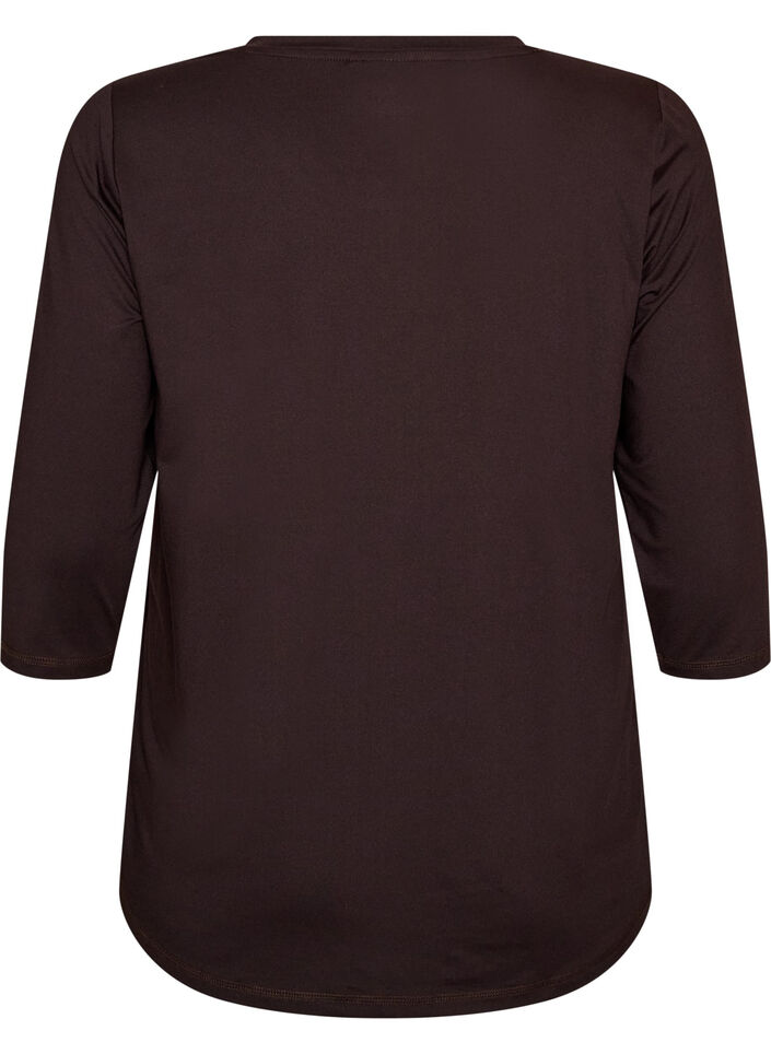 Treenipusero 3/4-hihoilla, Brown, Packshot image number 1