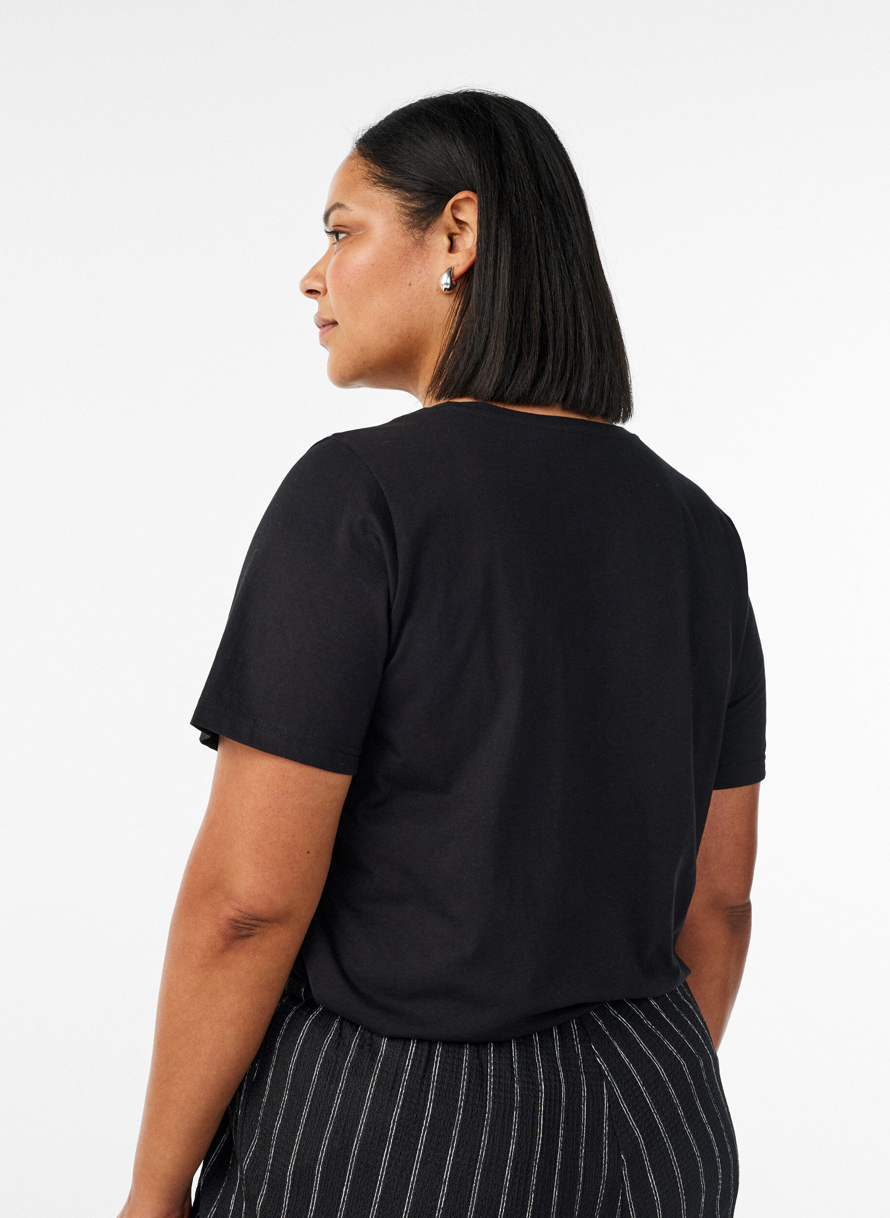 Zizzi T-paita printill&auml;, Musta, Model image number 2