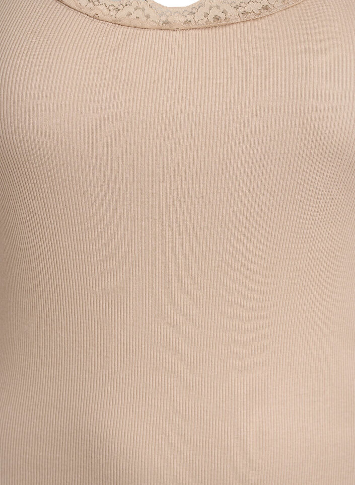 Pitsikoristeinen yl&auml;osa, Beige, Packshot image number 2