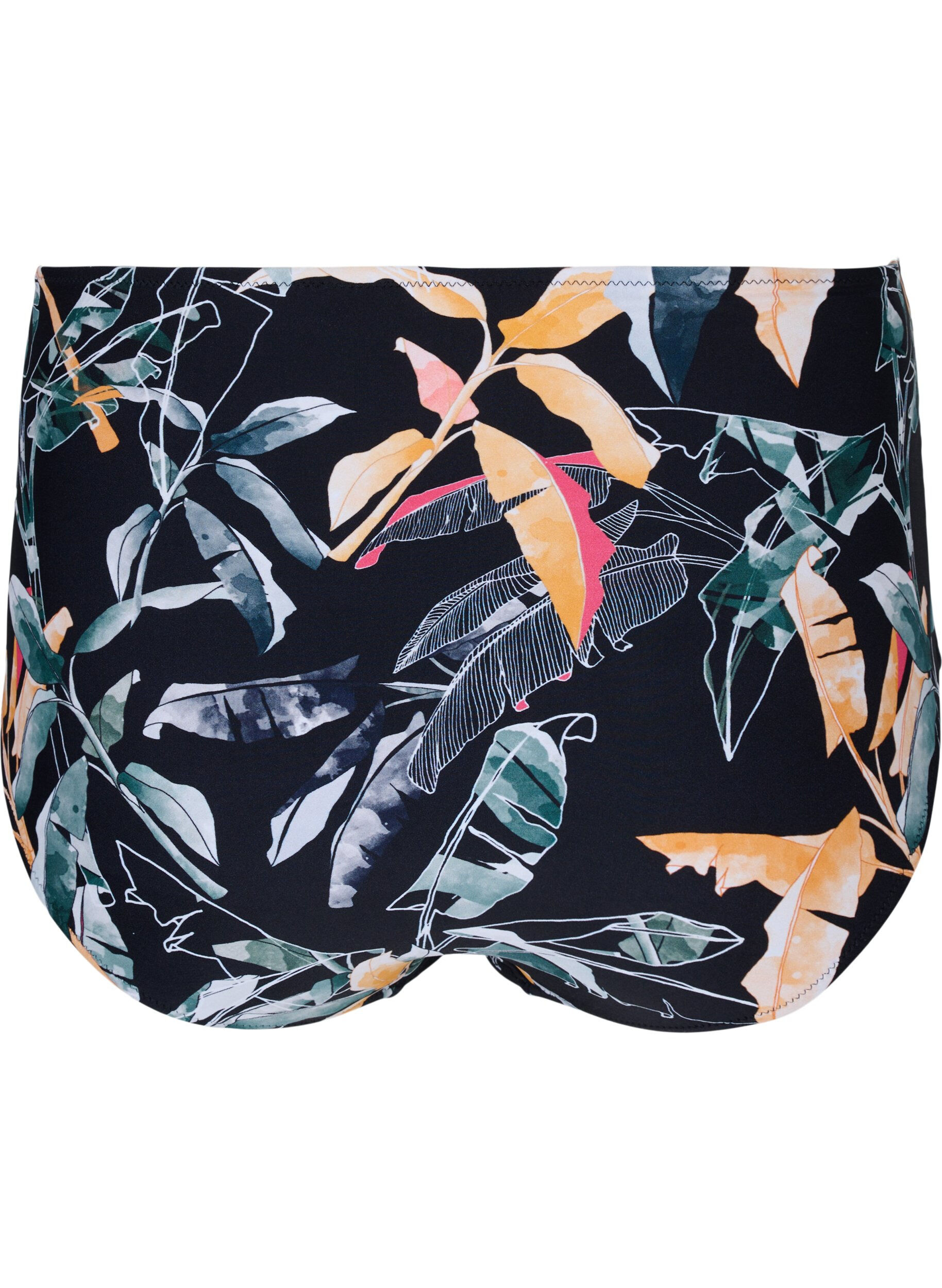 Zizzi Ekstrakorkeavy&ouml;t&auml;r&ouml;inen bikinialaosa kuosilla, Leaf Print, Packshot image number 1