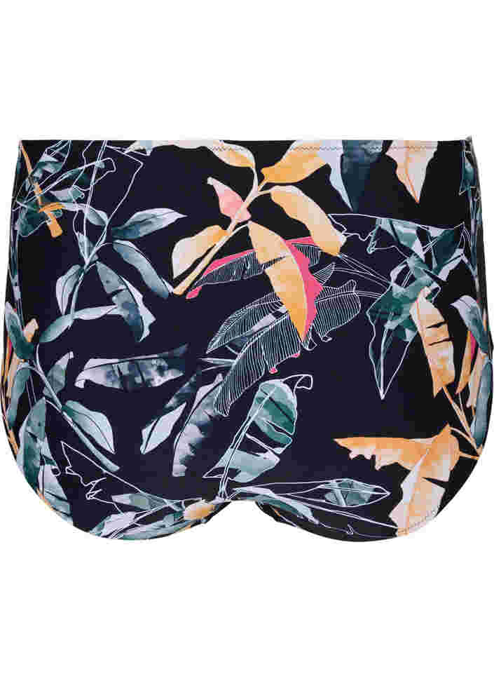 Ekstrakorkeavyötäröinen bikinialaosa kuosilla, Leaf Print, Packshot image number 1