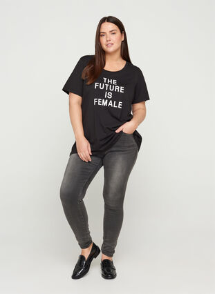 T-paita printillä, Black FUTURE , Model image number 2