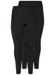 2-pack basic -leggingsit, Musta, Packshot image number 0