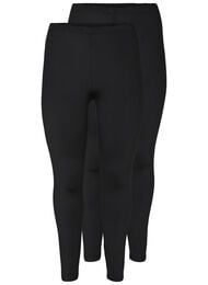 2-pack basic -leggingsit, Musta