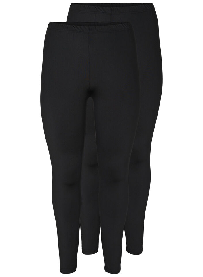 2-pack basic -leggingsit, Musta, Packshot image number 0