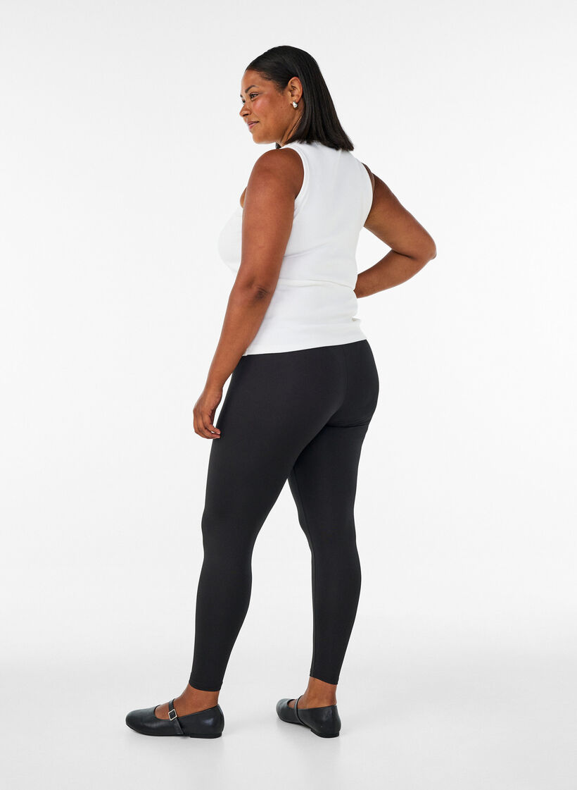 2-pack basic -leggingsit, Musta, Model image number 2