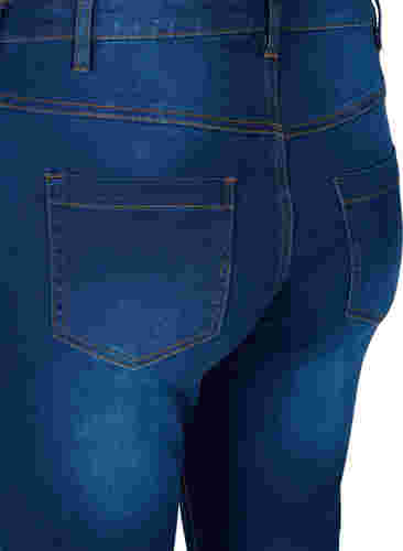 Slim fit Emily-farkut normaalilla vyötäröllä, Blue denim, Packshot image number 3