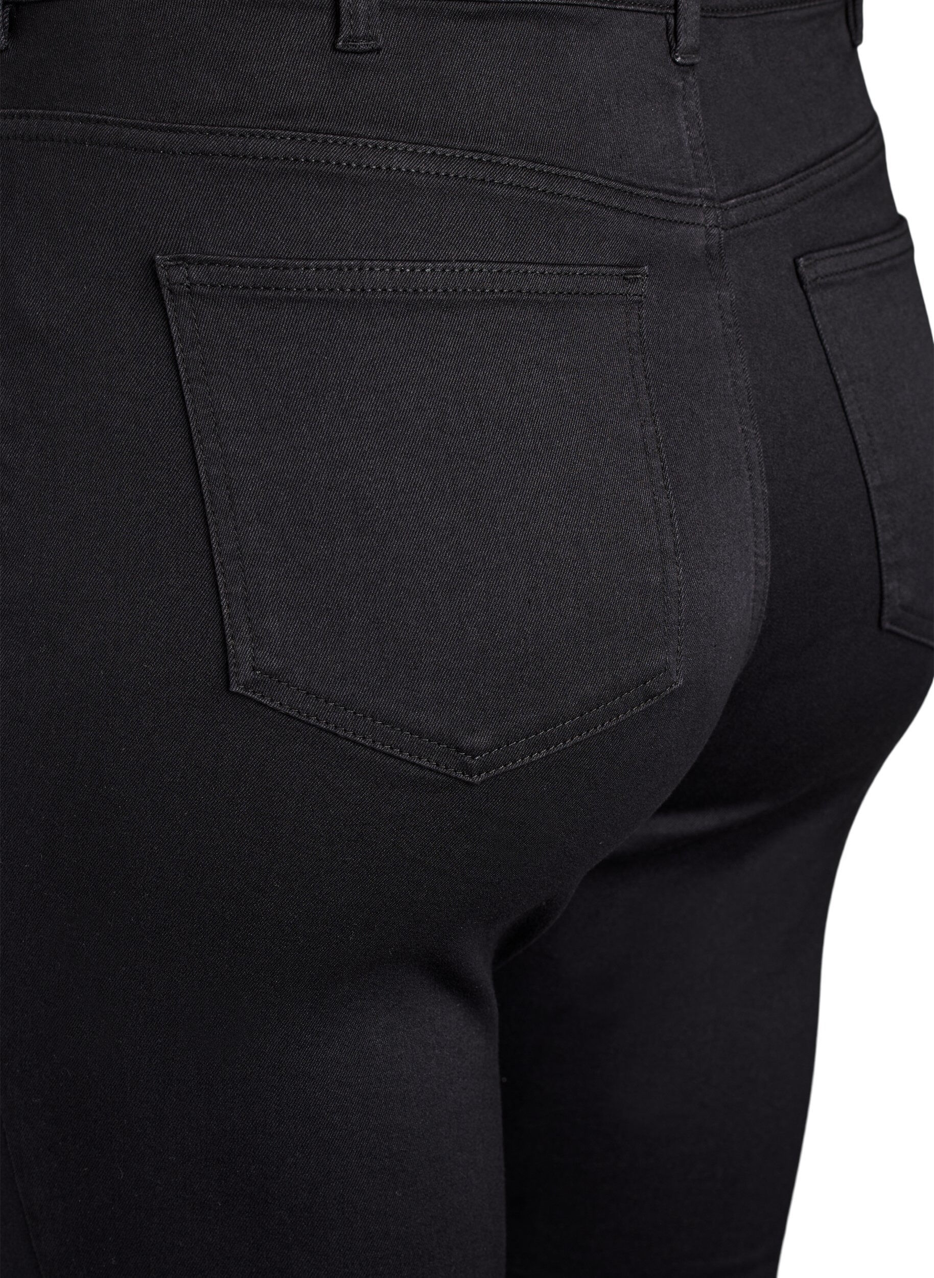 ZizziSuper slim Amy-farkut korkealla vy&ouml;t&auml;r&ouml;ll&auml;, Musta, Packshot image number 3