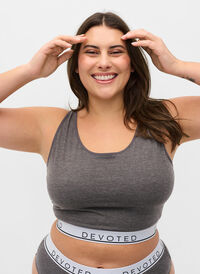 Meleeratut rintaliivit säädettävillä olkaimilla , Medium Grey Melange, Model