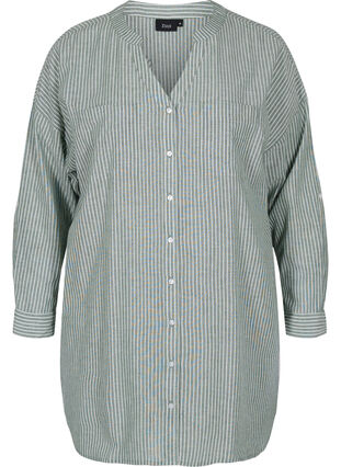 Raidallinen paita 100% puuvillasta, Cilantro Stripe , Packshot image number 0
