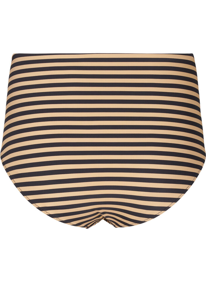 Korkeavy&ouml;t&auml;r&ouml;iset raidalliset bikinialaosat, Ruskea, Packshot image number 1