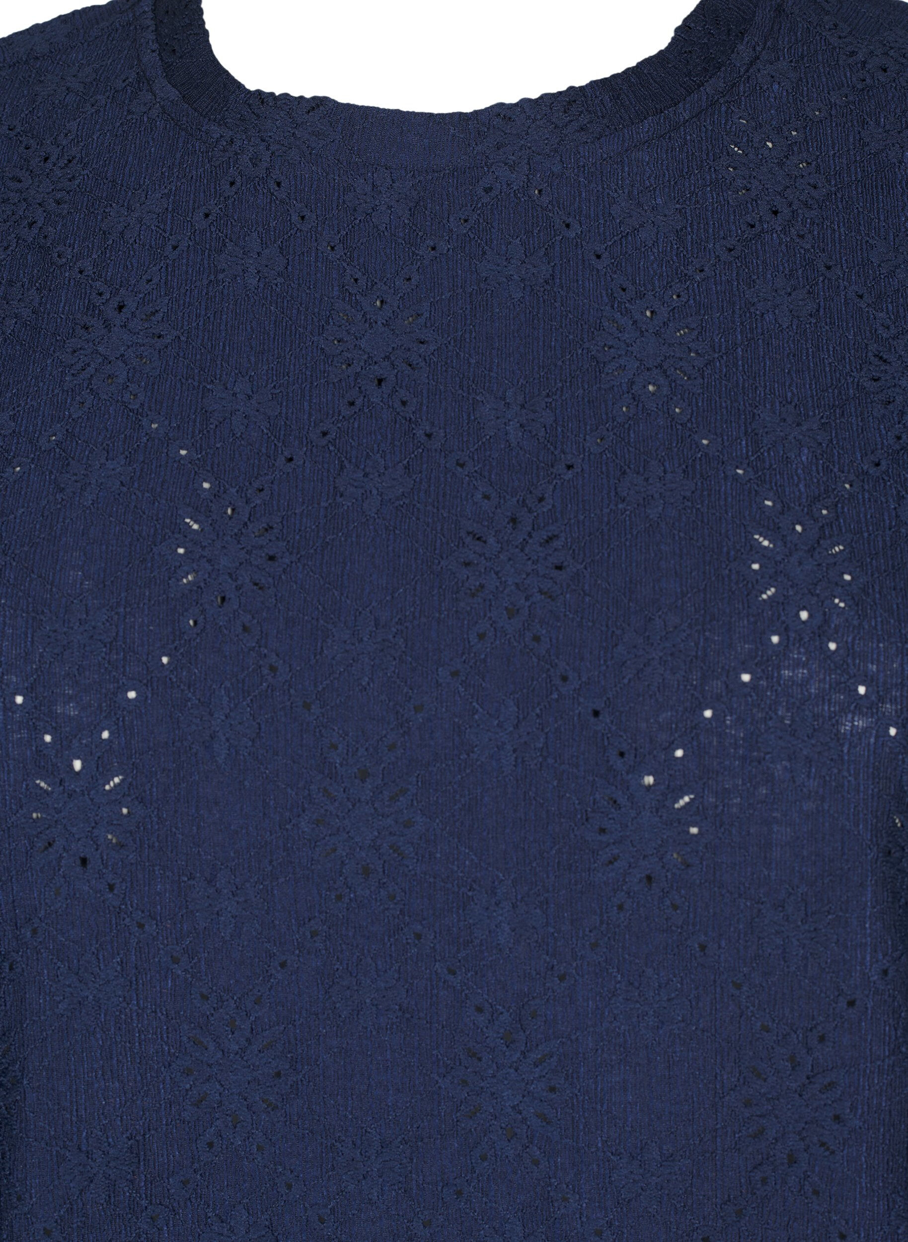 Zizzi Lyhythihainen pusero kukkakirjailulla, Naval Academy, Packshot image number 2