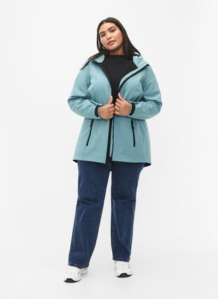 Lyhyt softshell-takki, jossa on taskut, Arctic, Model image number 2