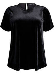 Lyhythihainen velourpaita, Musta