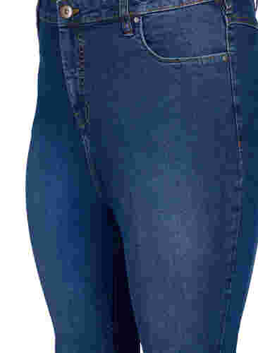 Erityisen korkeavyötäröiset Bea farkut super slim fit -mallissa, Blue denim, Packshot image number 2