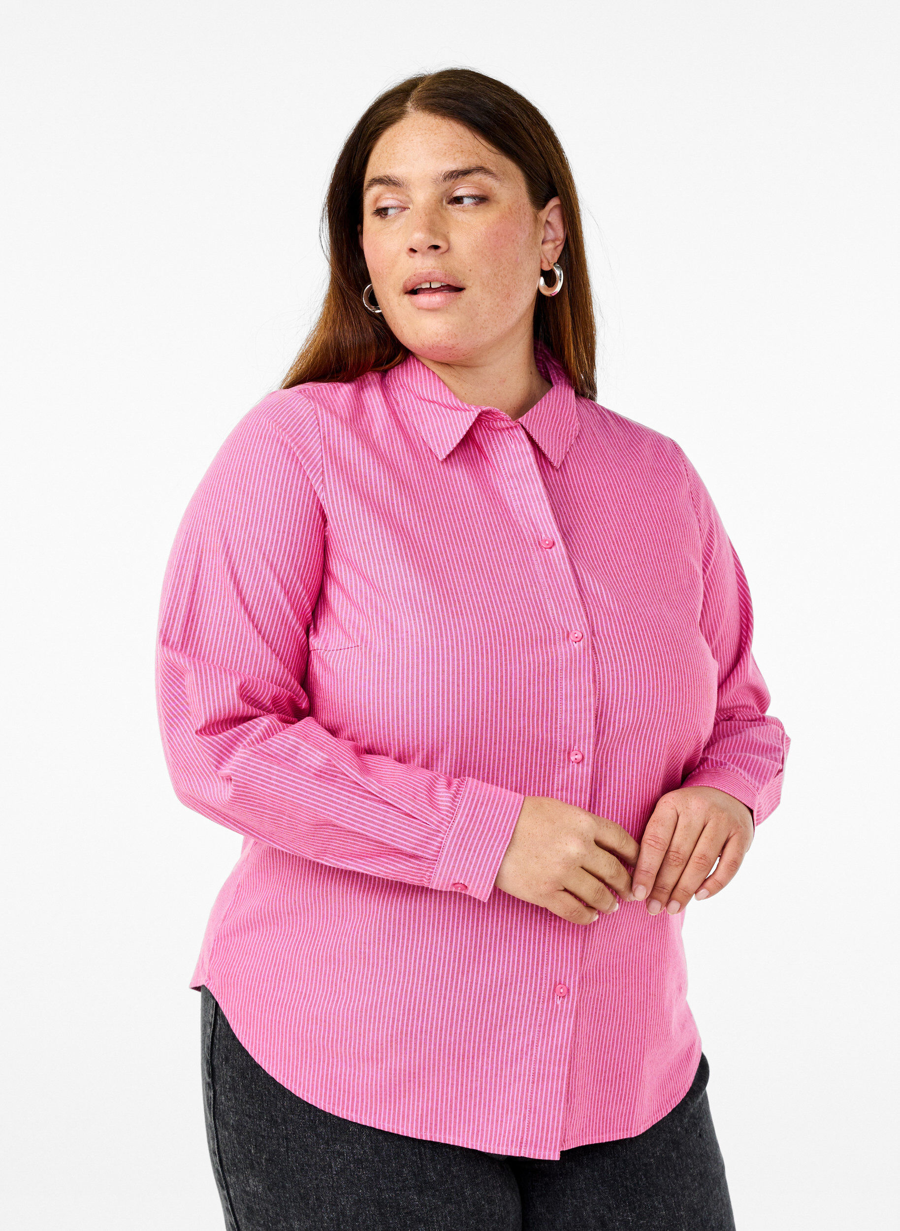 Pitk&auml;hihainen puuvillapaita, Punainen, Model