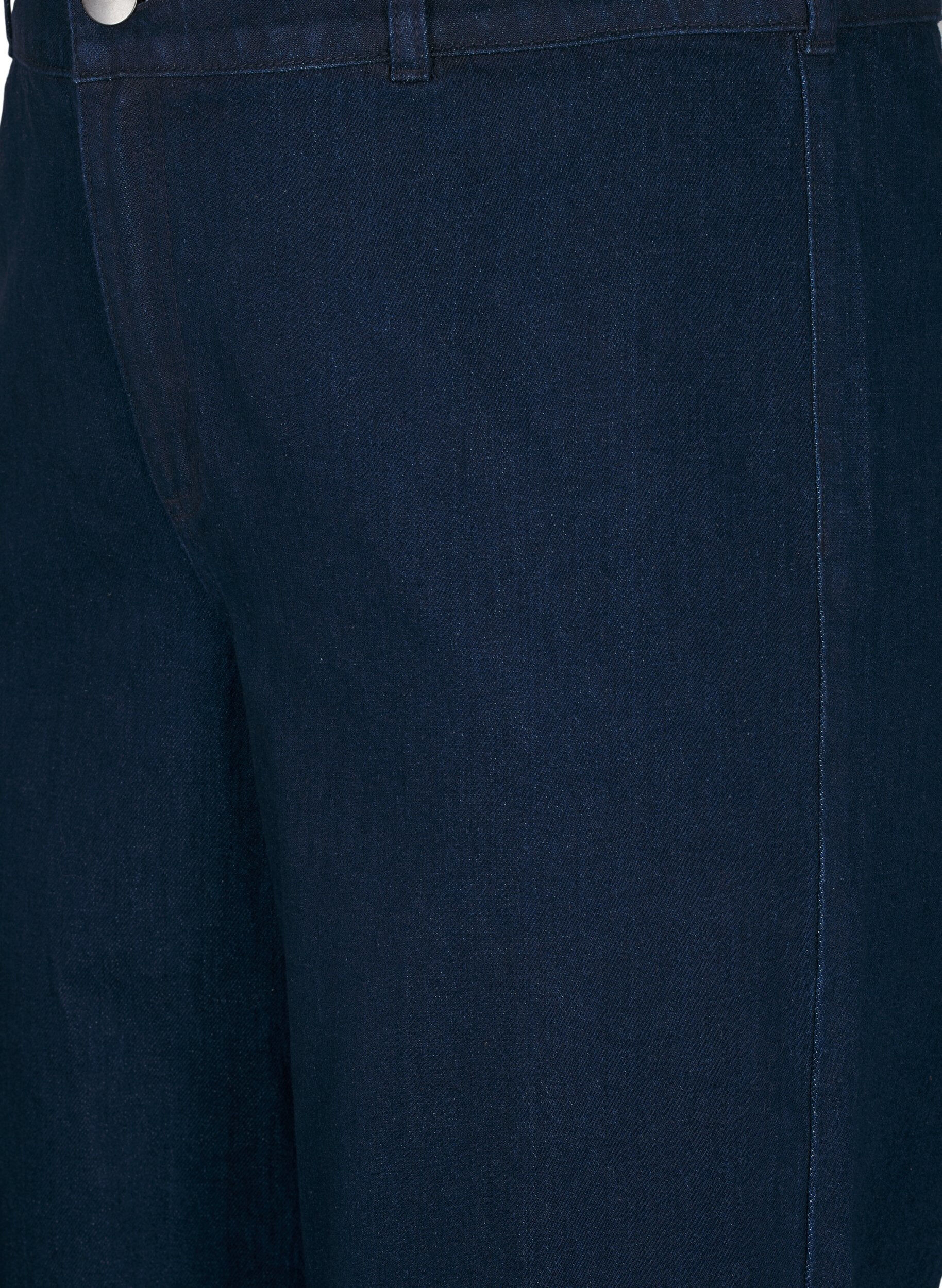 Zizzi Korkeavy&ouml;t&auml;r&ouml;iset leve&auml;lahkeiset farkut, Sininen, Packshot image number 2