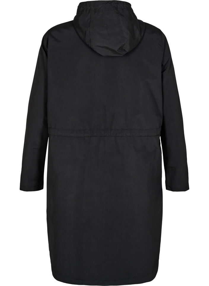 FLASH - Vettä hylkivä parka hupulla, Musta, Packshot image number 1