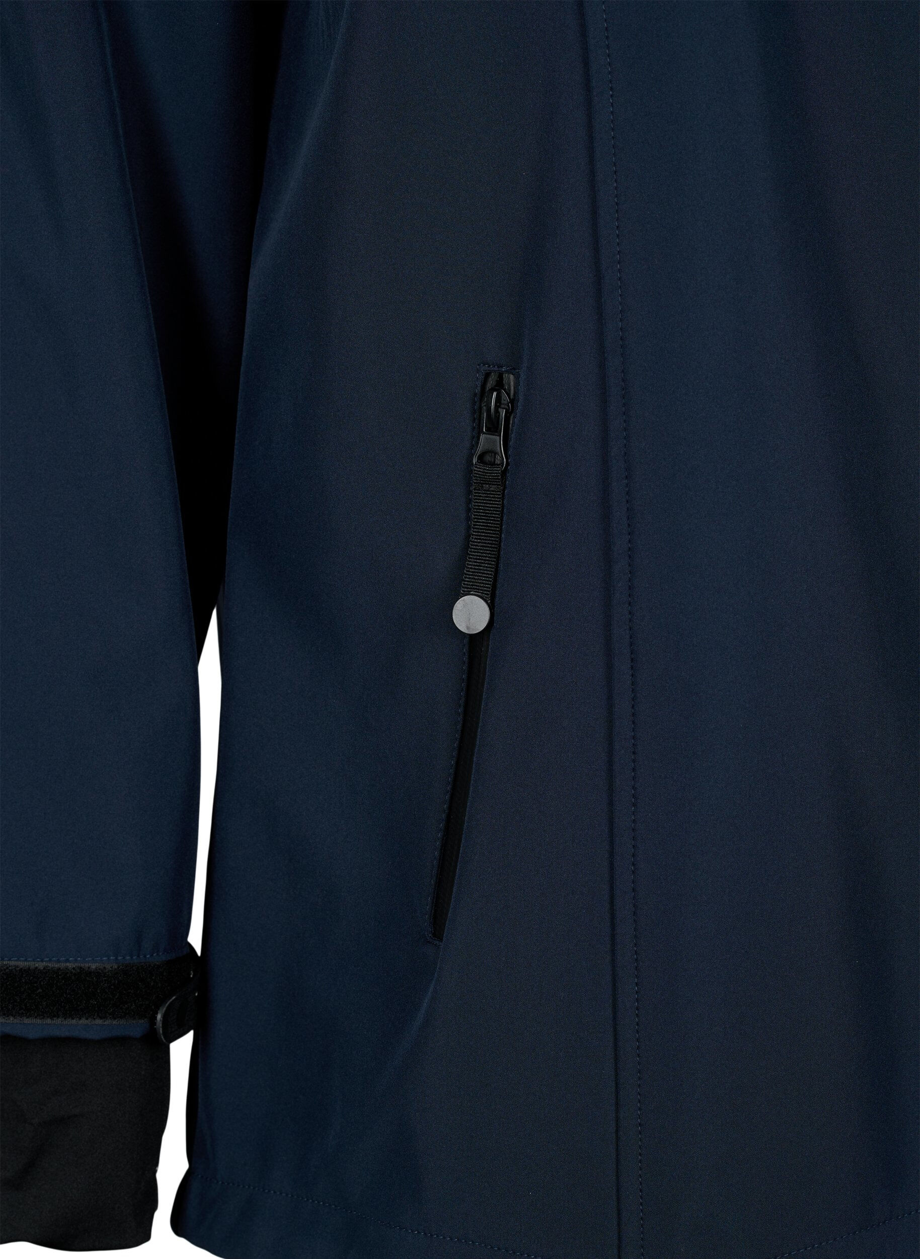 ZizziLyhyt softshell-takki irroitettavalla hupulla, Sininen, Packshot image number 3