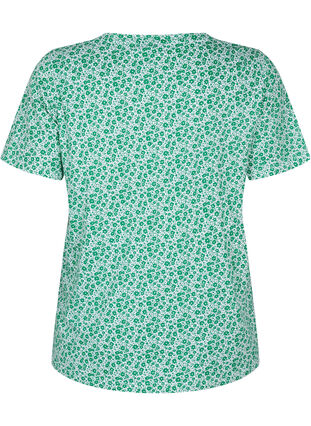 Kukallinen t-paita puuvillaa v-pääntiellä, Jolly Green AOP, Packshot image number 1