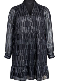 Lyhyt juhlamekko glitterkuviolla, Musta