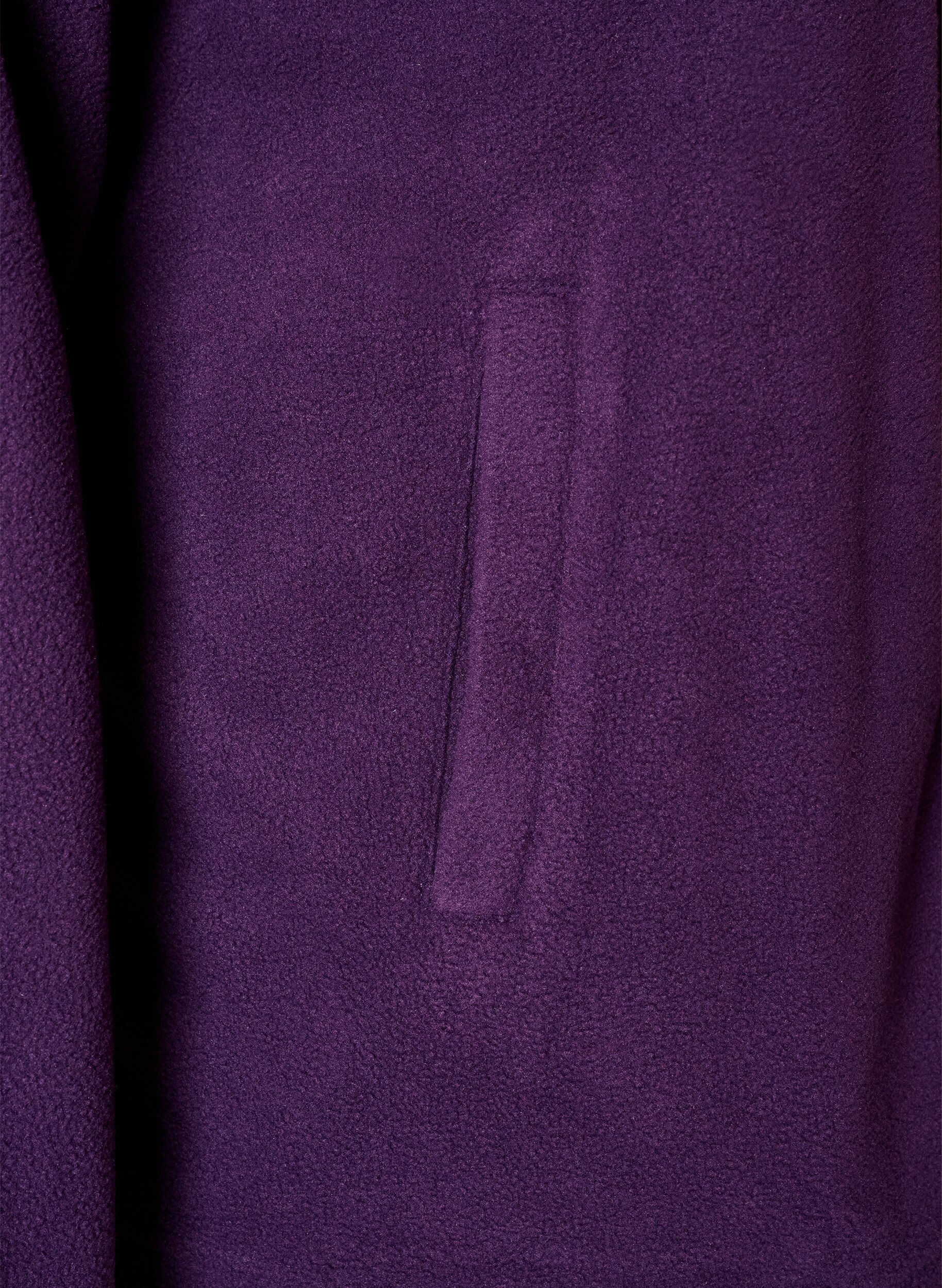 ZizziFleecetoppi vetoketjulla ja korkealla kauluksella, Violetti, Packshot image number 3