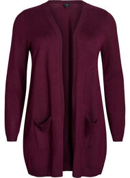 Pitkä neuletakki viskoosisekoitteesta, Punainen