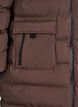 Puffer-takki hupulla ja taskuilla, Ruskea, Packshot image number 3
