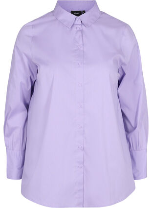 Pitkähihainen paita korkeilla manseteilla, Lavender, Packshot image number 0