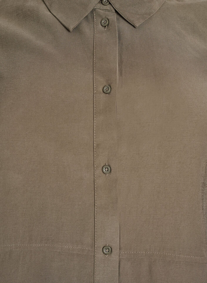 FLASH - Paita kauluksella ja käärittävillä hihoilla, Vihreä, Packshot image number 2