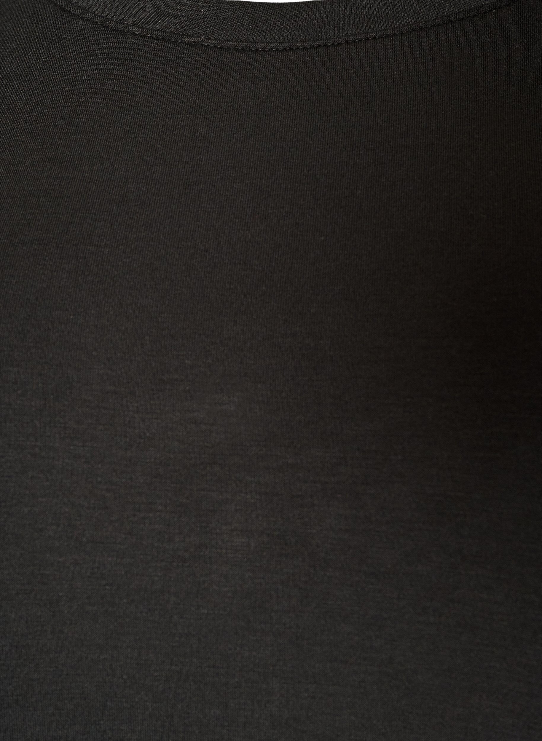 ZizziPitk&auml;hihainen jerseypusero py&ouml;re&auml;ll&auml; p&auml;&auml;ntiell&auml;, Musta, Packshot image number 2