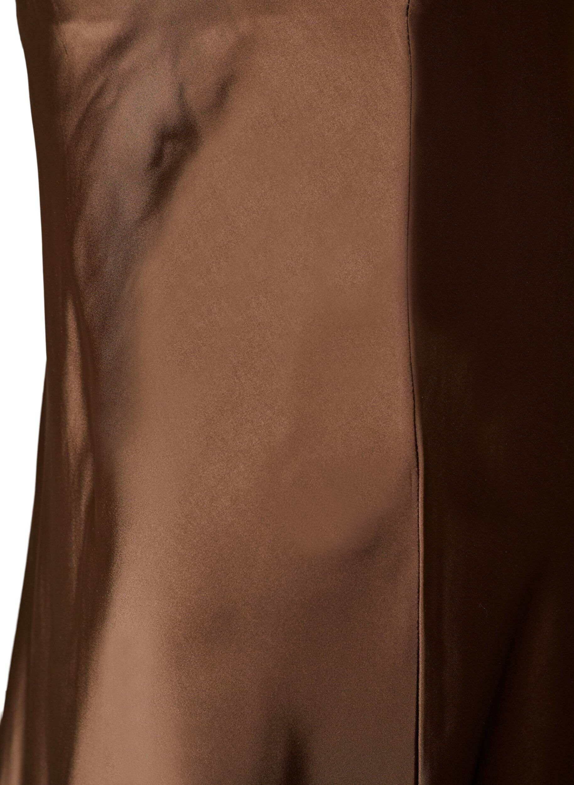 ZizziSatiininen midi-hame, Ruskea, Packshot image number 2
