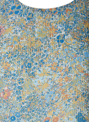 Pliseerattu mekko kukkakuosilla, Light Blue Multi AOP, Packshot image number 2