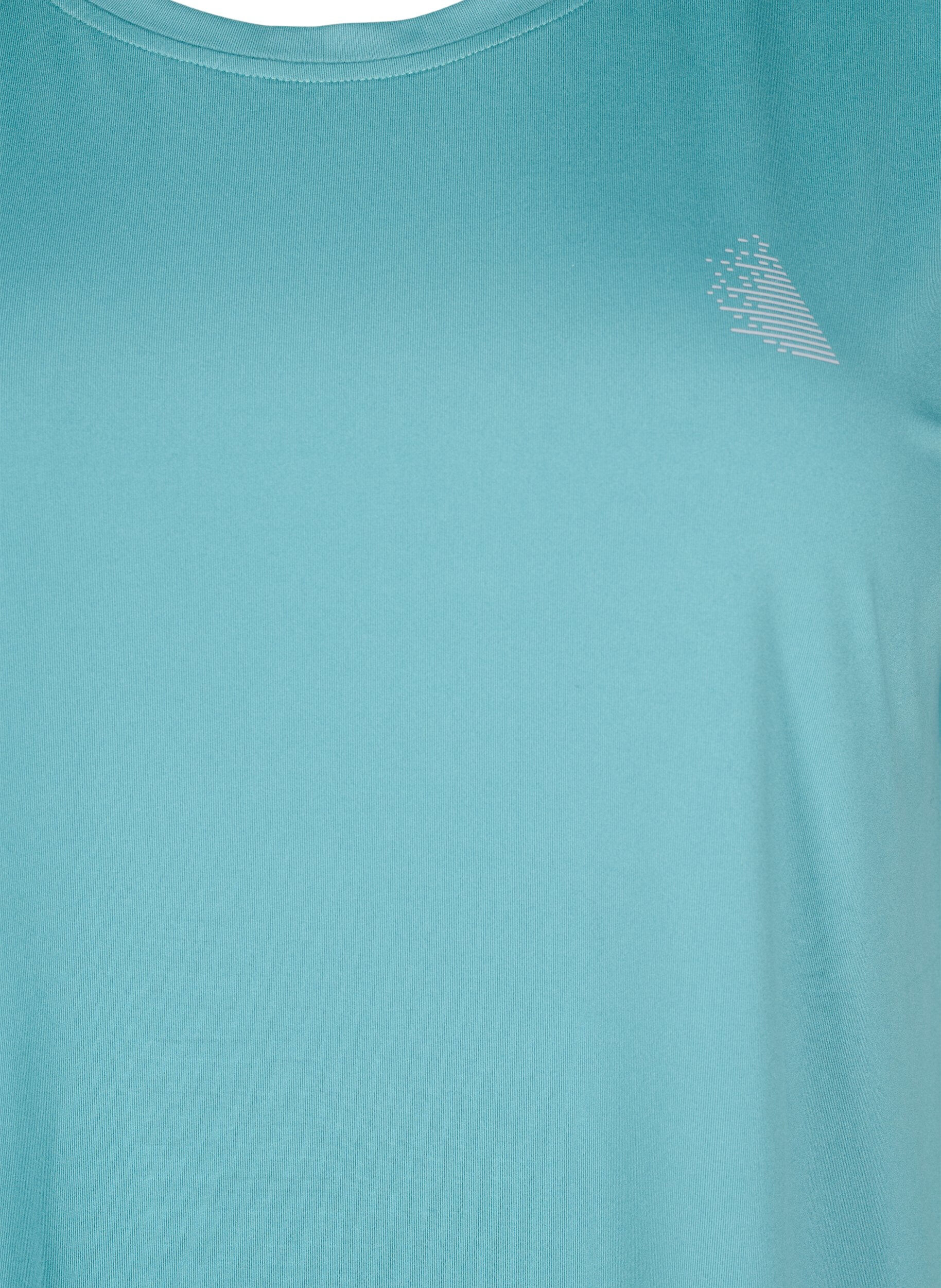 Zizzi Yksiv&auml;rinen treenipaita, Vihre&auml;, Packshot image number 2