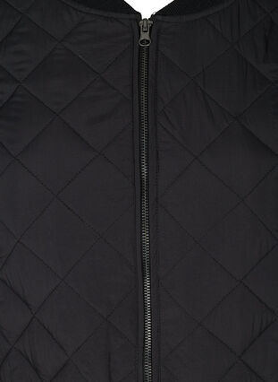 Lyhyt tikattu takki taskuilla, Black, Packshot image number 2