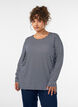 Pitk&auml;hihainen kuviollinen pusero, Sininen, Model image number 0