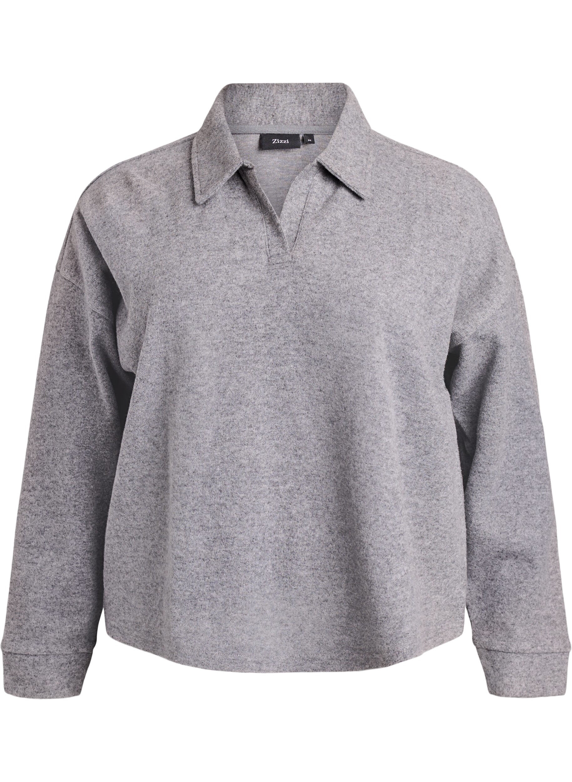 Jerseypaita kauluksella ja V-p&auml;&auml;ntiell&auml;