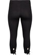 3/4-pituiset leggingsit viskoosista rusetilla, Black, Packshot image number 1