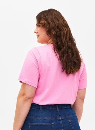 FLASH - T-paita v-pääntiellä, Begonia Pink, Model image number 1