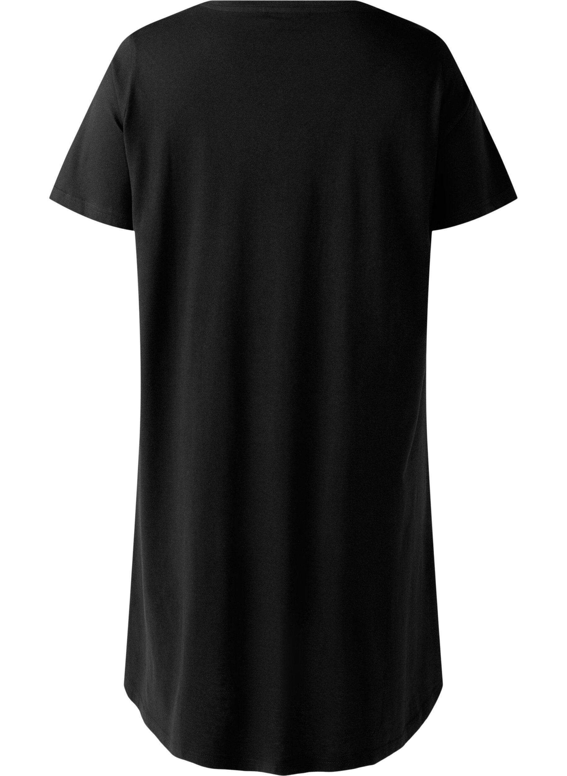 Zizzi Luomupuuvillasta valmistettu v-aukkoinen y&ouml;paita, , Packshot image number 1