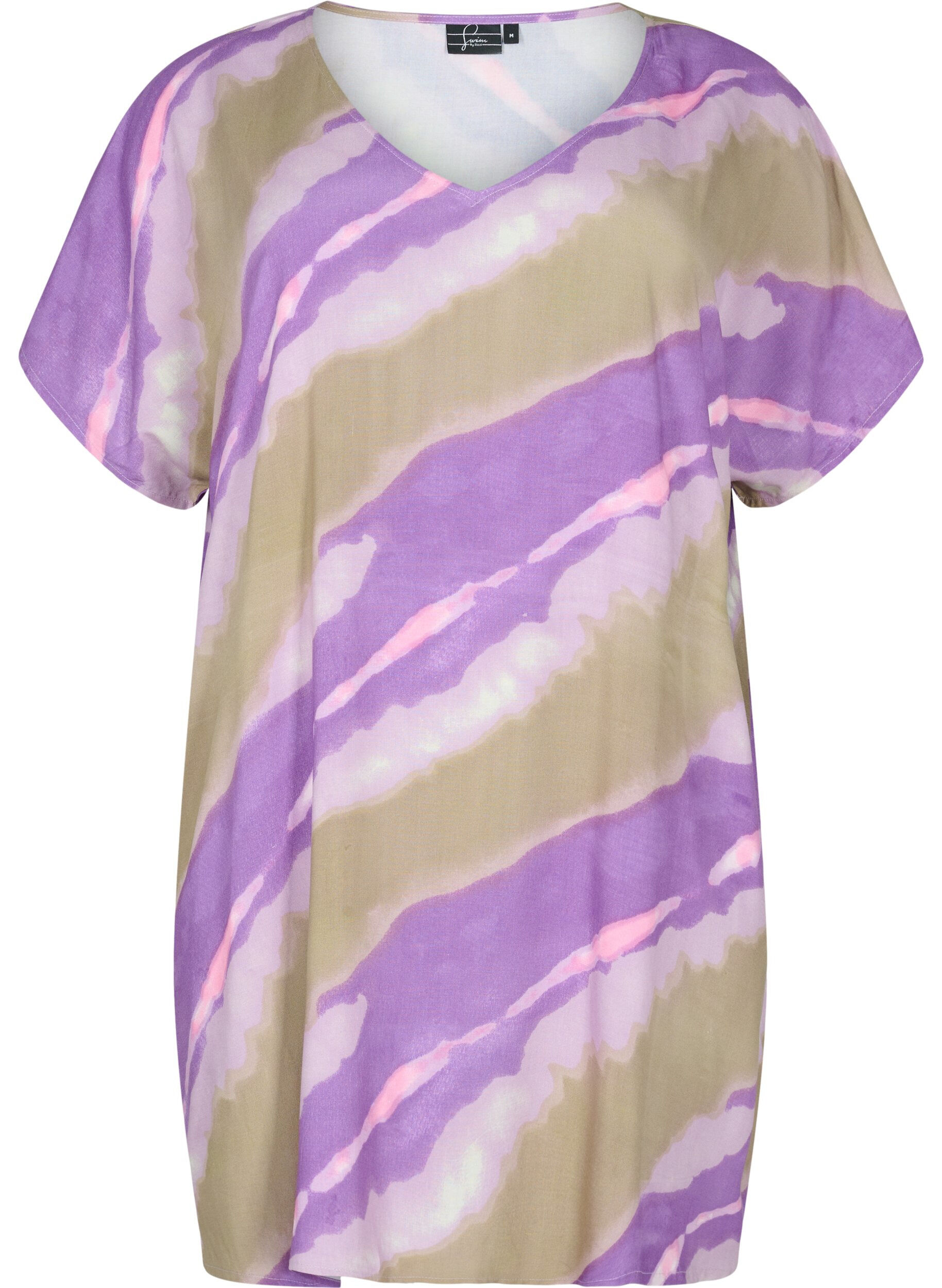 Zizzi Rantamekko viskoosista kuosilla, Fantom Print, Packshot image number 0