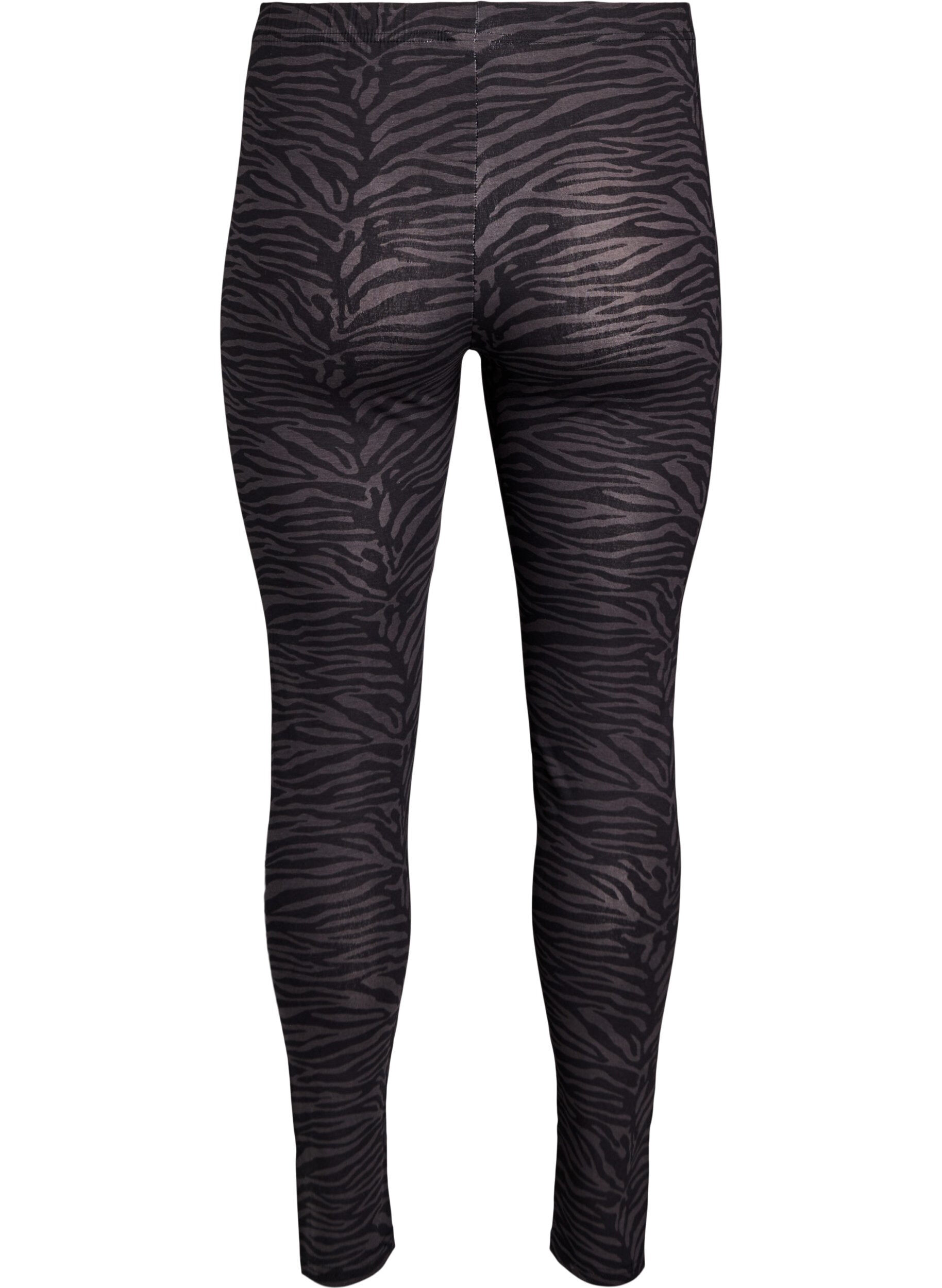Zizzi Viskoosileggingsit kuviolla, Musta, Packshot image number 1