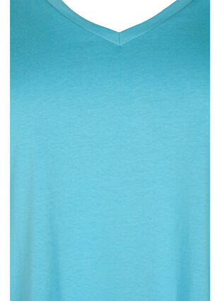 2 perus t-paitaa puuvillasta, Bonnie Blue/Black, Packshot image number 2