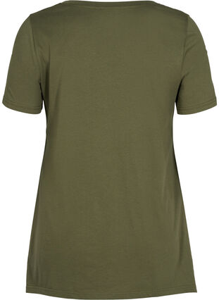 Lyhythihainen puuvillainen t-paita a-mallissa , Ivy Green YES, Packshot image number 1