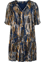 Paisley-kuosinen mekko viskoosia, Navy Blazer AOP