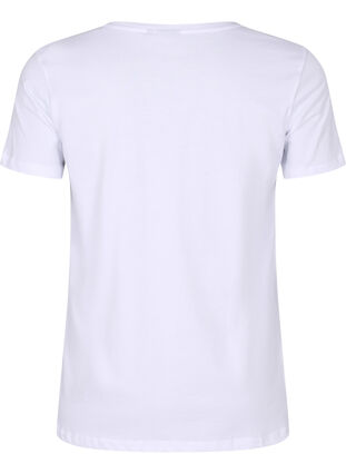 Puuvillainen t-paita treeniin painatuksella, White w. inhale logo, Packshot image number 1